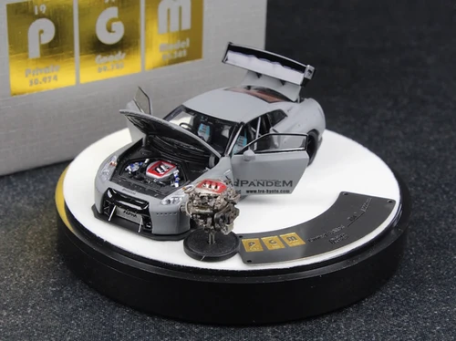 NISSAN SKYLINE GT-R R35 PANDEM WITH ENGINE LUXURY ROUND 1/64