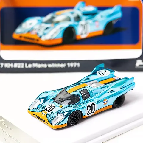 PORSCHE 917K #20 LE MANS CHROME GULF 1/64 DIECAST CAR BY