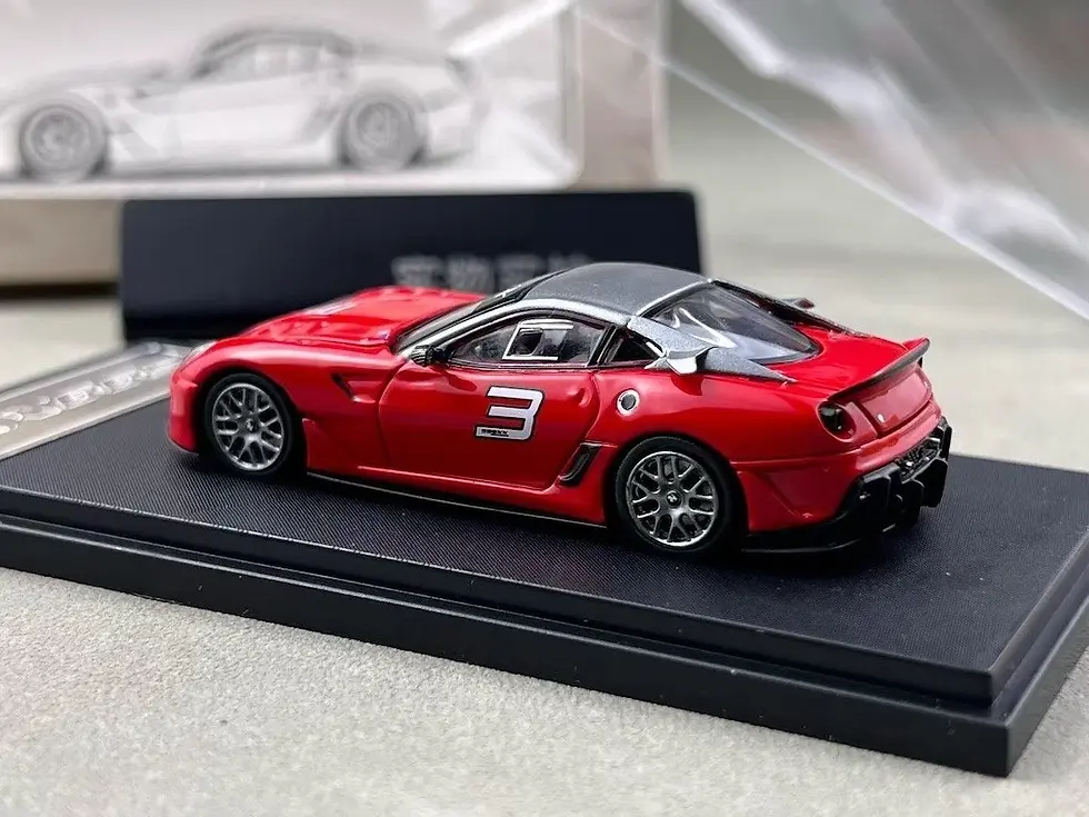 Thumbnail: FERRARI 599XX RED #3 HOOD OPENS 1/64 DIECAST CAR BY RHINO MODEL