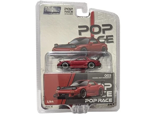 MAZDA RX-7 WIDEBODY METALLIC RED ENIGMA 1/64 DIECAST CAR MODEL POP