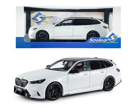 2025 BMW M5 TOURING ALPINE WHITE 1/18 DIECAST CAR MODEL BY SOLIDO