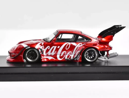 PORSCHE RWB 993 HIGH TAIL COKE COCA COLA 1/64 DIECAST CAR BY SW