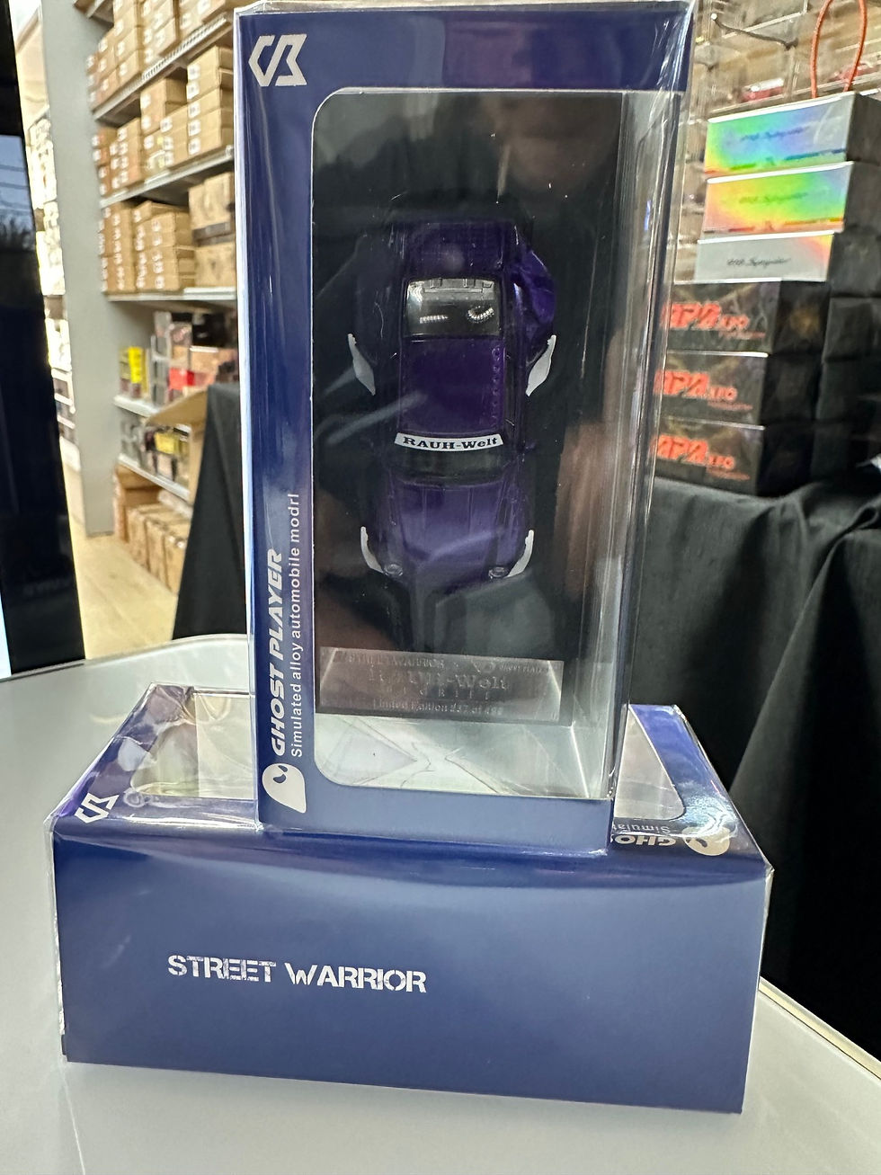 Thumbnail: PORSCHE RWB 993 PURPLE METALLIC ARMY GIRL 1/64 DIECAST CAR BY STREET WARRIOR