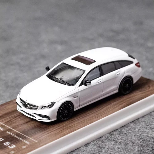 MERCEDES BENZ CLS 63 CLS63 STATION WAGON WHITE 1/64 DIECAST CAR BY