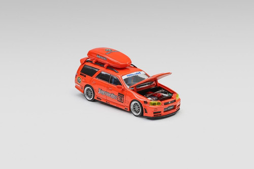 NISSAN STAGEA WC34 260RS WAGON JAGERMEISTER HOOD OPENS 1/64