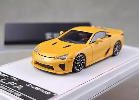LEXUS LFA PEARL YELLOW WITH HOOD OPENING 1/64 SCALE DIECAST