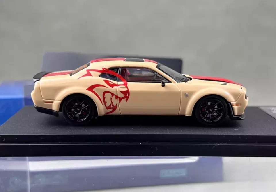 Thumbnail: DODGE CHALLENGER SRT HELLCAT HOOD OPENS 1/64 DIECAST CAR BY STANCE HUNTERS