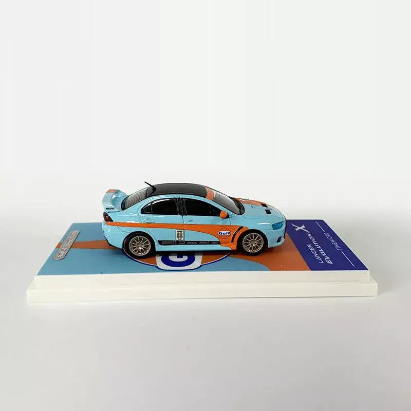 Thumbnail: MITSUBISHI LANCER EVO X GULF LIVERY 1/64 DIECAST CAR MODEL BY TIME MICRO