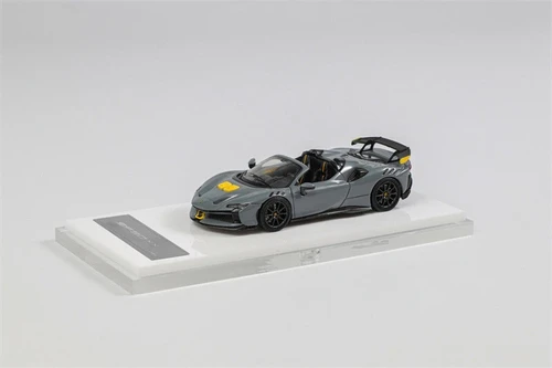 FERRARI SF90 XX ROADSTER WITH TOP COMING OFF GREY 1/64 DIECAST CAR