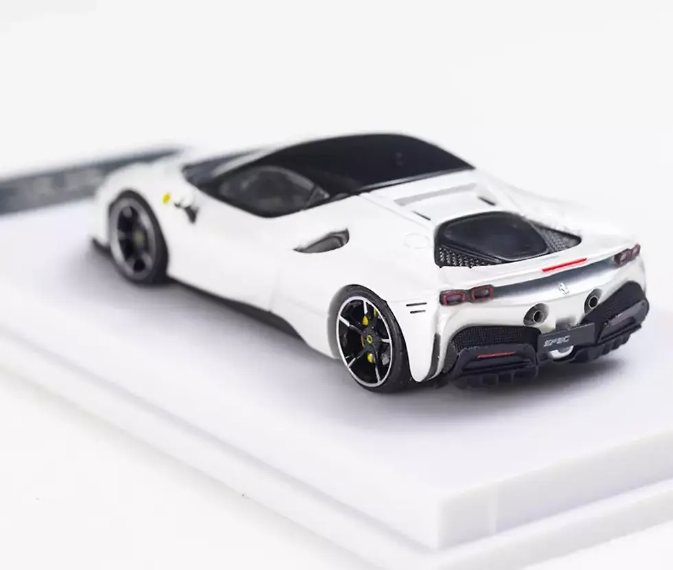 Thumbnail: FERRARI SF90 WHITE 1/64 SCALE DIECAST CAR MODEL BY MJ MODELS