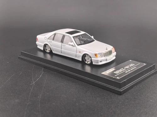 MERCEDES BENZ S600 W140 WITH EXTRA WHEELS 1/64 DIECAST BY FINE