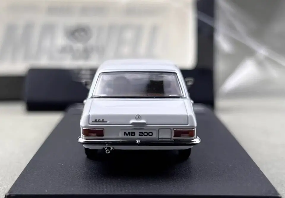 Thumbnail: MERCEDES BENZ W114 STRICH 8 WHITE CLASSIC 1/64 DIECAST CAR BY MAXWELL MODEL