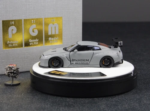 NISSAN SKYLINE GT-R R35 PANDEM WITH ENGINE LUXURY ROUND 1/64