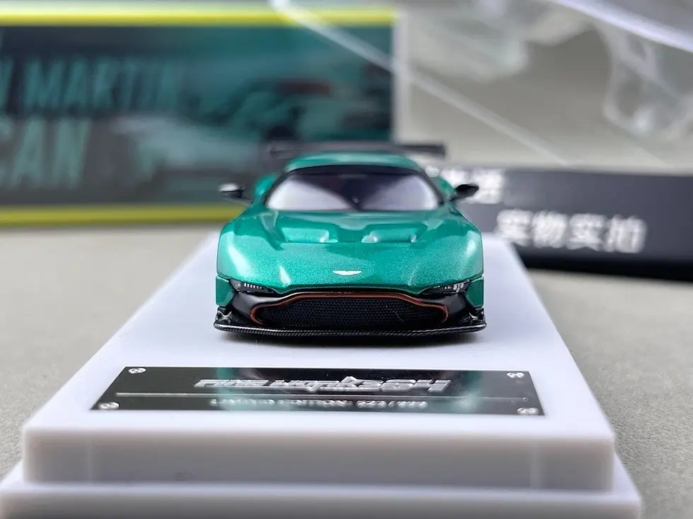 Thumbnail: ASTON MARTIN VULCAN MARTIN GREEN HOOD OPENS 1/64 DIECAST CAR BY FINE WORKS