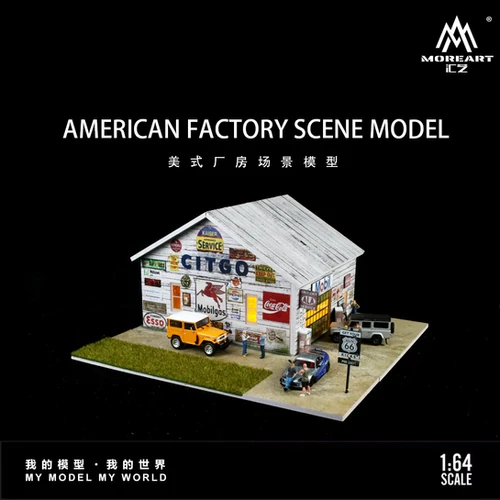 AMERICAN FACTORY SCENE DIORAMA LIGHTS FOR 1/64 DIECAST CAR BY