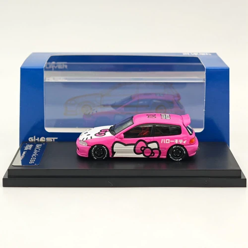 HONDA CIVIC EG6 HELLO KITTY 1/64 DIECAST CAR MODEL BY GHOST PLAYER
