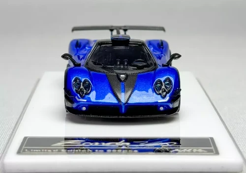 PAGANI ZONDA 760 LH BLUE REMOVABLE HOOD 1/64 SCALE DIECAST CAR