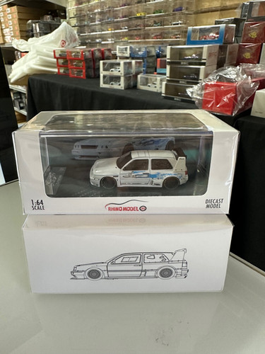 VOLKSWAGEN GOLF MK3 VW CONCEPT WHITE 1/64 DIECAST CAR MODEL BY