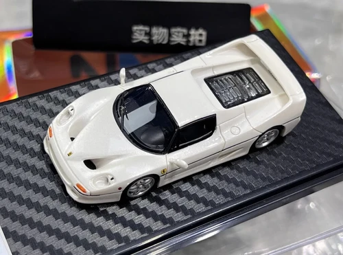 FERRARI F50 PEARL WHITE 1/64 RESIN CAR MODEL BY NICE AUTO 199 MADE