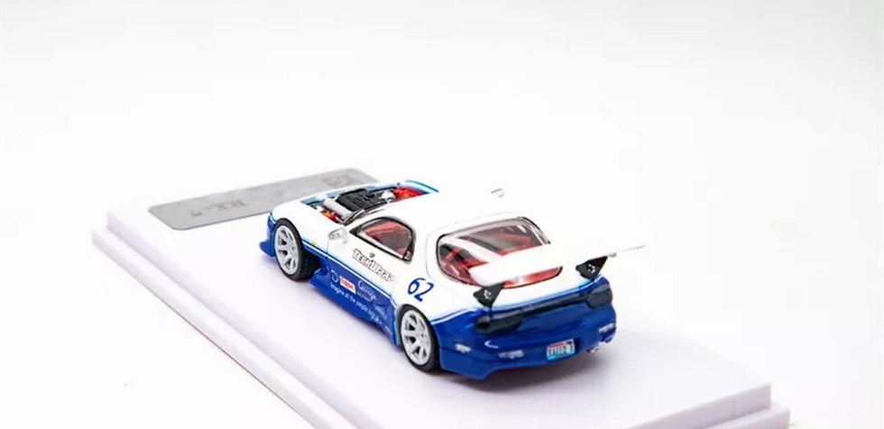 Thumbnail: MAZDA RX-7 BLUE & WHITE 1/64 SCALE DIECAST CAR MODEL BY DCM MODELS