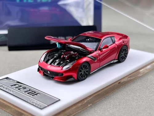 FERRARI F12 TDF ROSSO BERLINETTA HOOD OPENS 1/64 CAR BY STANCE