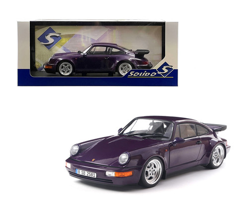 1990 PORSCHE 911 (964) TURBO VIOLET 1/18 DIECAST CAR MODEL BY