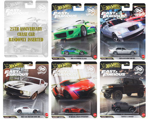 FAST & FURIOUS 25TH ANNIVERSARY CASE OF 10 2026 1/64 BY HOT WHEELS