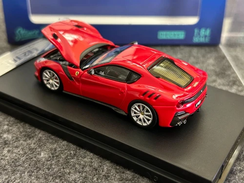 FERRARI F12 TDF RED HOOD OPENS 1/64 DIECAST CAR MODEL BY STANCE