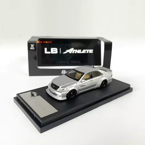 TOYOTA CROWN S180 LBWK LB-NATION SILVER 1/64 DIECAST CAR BY STAR
