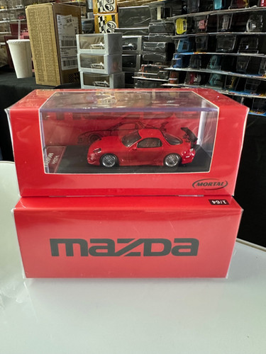 MAZDA RX-7 VEILSIDE RED 299 PCS 1/64 SCALE DIECAST CAR MODEL BY