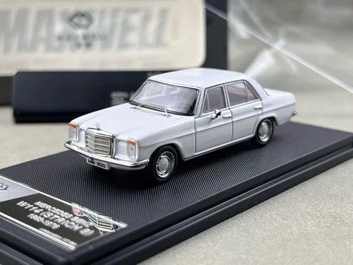 MERCEDES BENZ W114 STRICH 8 WHITE CLASSIC 1/64 DIECAST CAR BY