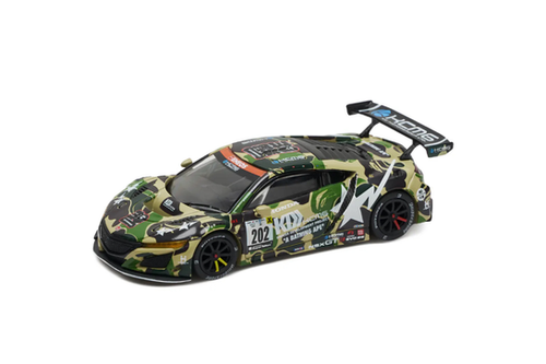 HONDA NSX GT3 EVO 22 BAPE PLAY CAMOUFLAGE CAMO 1/64 DIECAST CAR BY