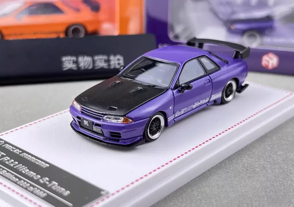 NISSAN SKYLINE GT-R R32 NISMO S-TUNE HOOD OPENS 1/64 DIECAST CAR FOCAL HORIZON