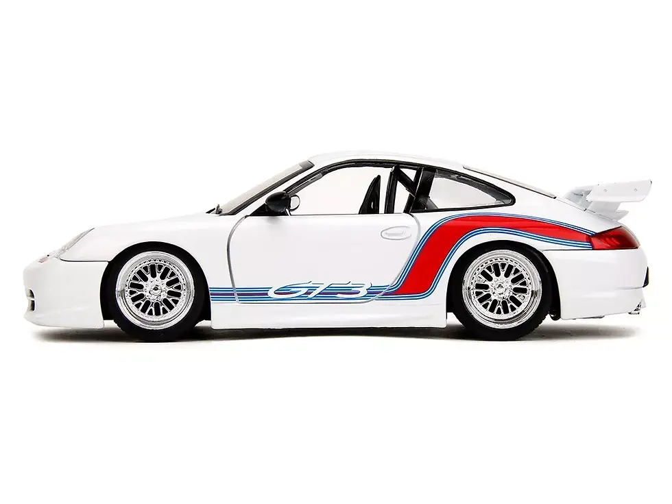Thumbnail: PORSCHE 911 GT3 (996) WHITE 1/24 DIECAST CAR MODEL BY JADA TOYS 35491