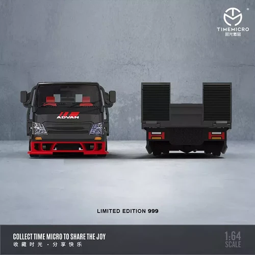 充実の品 H300 FLATBED TRAILER TRANSPORT TOW TRUCK ADVAN LIVERY 1/64 建設車両、作業車