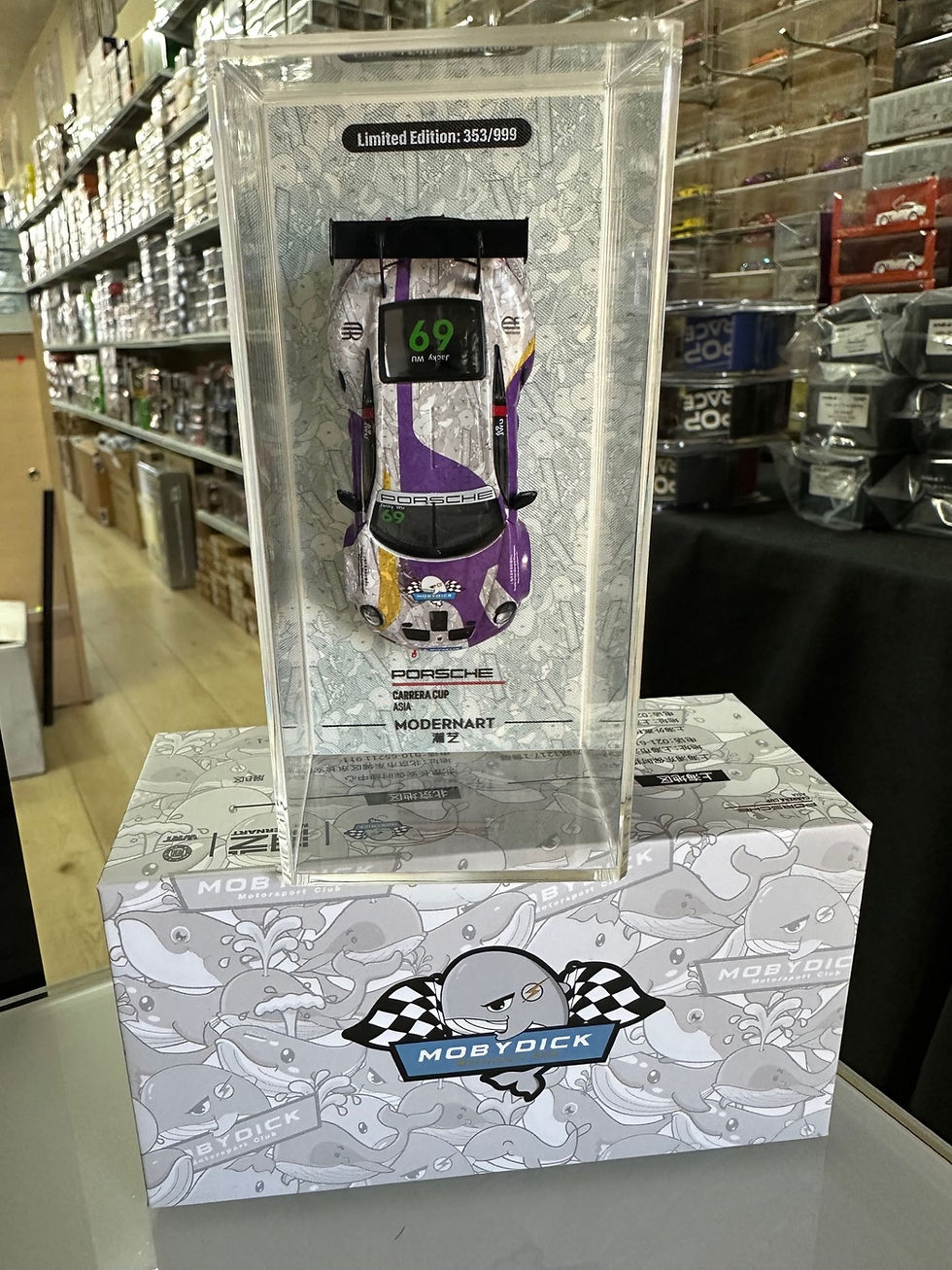 Thumbnail: PORSCHE 911 GT3 CUP MOBY DICK #69 1/64 DIECAST CAR MODEL BY MODERNART WRT