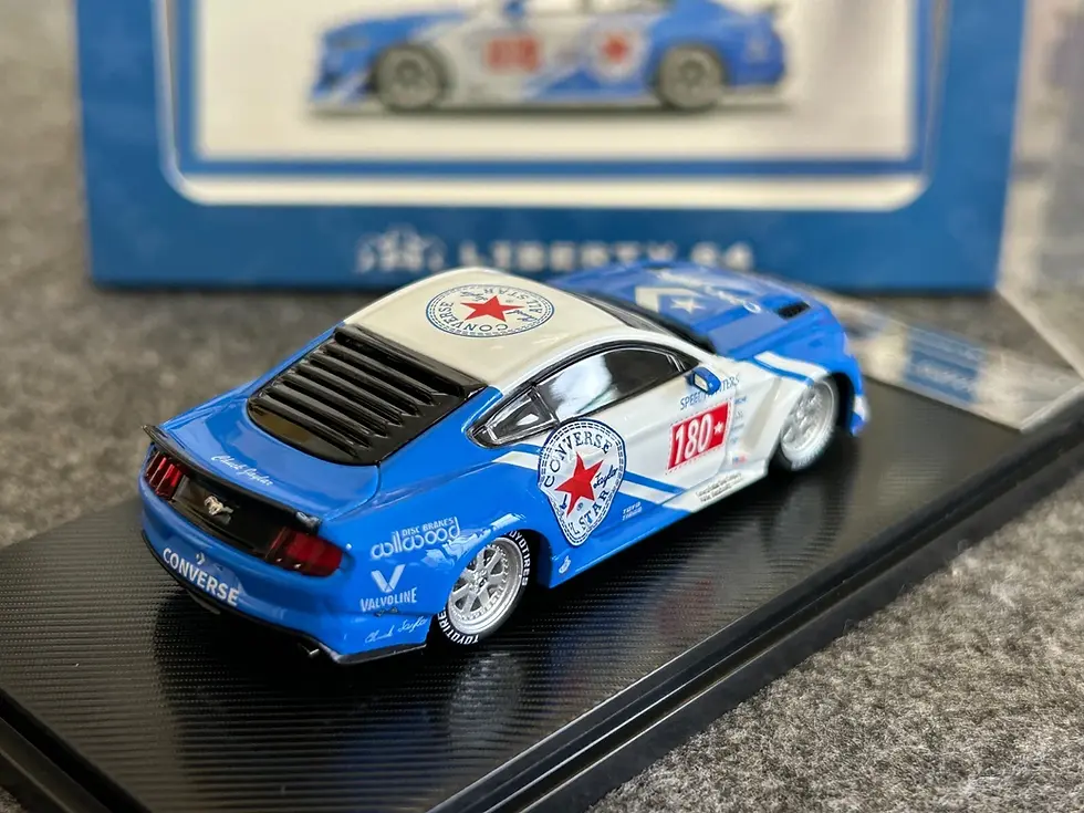 Thumbnail: FORD MUSTANG WIDE BODY LOWRIDE CONVERSE LIVERY 1/64 DIECAST CAR BY LIBERTY64 L64
