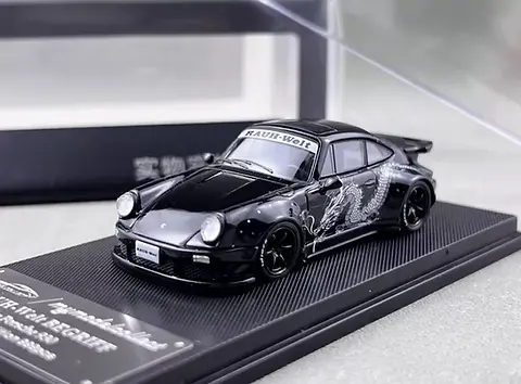 PORSCHE 930 RWB DRAGON LIVERY BLACK 1/64 DIECAST CAR BY MY MODEL PORSCHE 930 RWB DRAGON LIVERY BLACK 1/64 DIECAST CAR BY MY MODEL