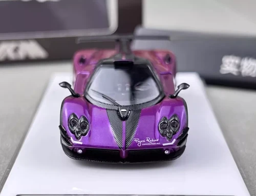 PAGANI ZONDA 760 LH PURPLE REMOVABLE HOOD 1/64 SCALE DIECAST CAR