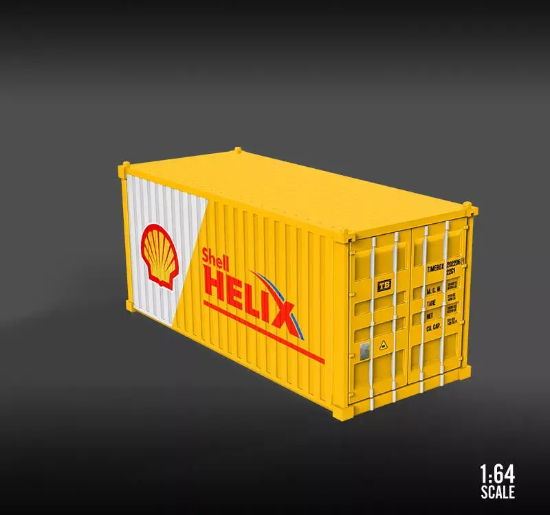 Thumbnail: SHELL LIVERY CONTAINER OPENING REAR DOORS DIORAMA 1/64 DIECAST BY TIME BOX