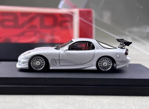 MAZDA RX-7 VEILSIDE WHITE 299 PCS 1/64 SCALE DIECAST CAR MODEL BY