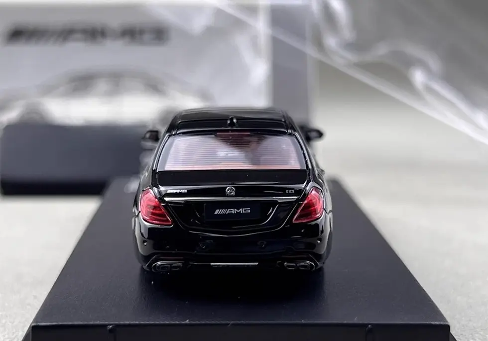 Thumbnail: MERCEDES BENZ AMG S63 HOOD OPENS BLACK LOWRIDE 1/64 CAR BY RHINO MODEL