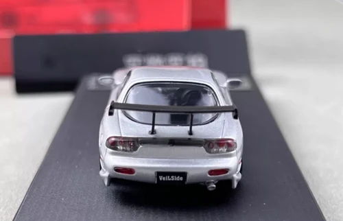 MAZDA RX-7 VEILSIDE SILVER 1/64 SCALE DIECAST CAR MODEL BY MORTAL