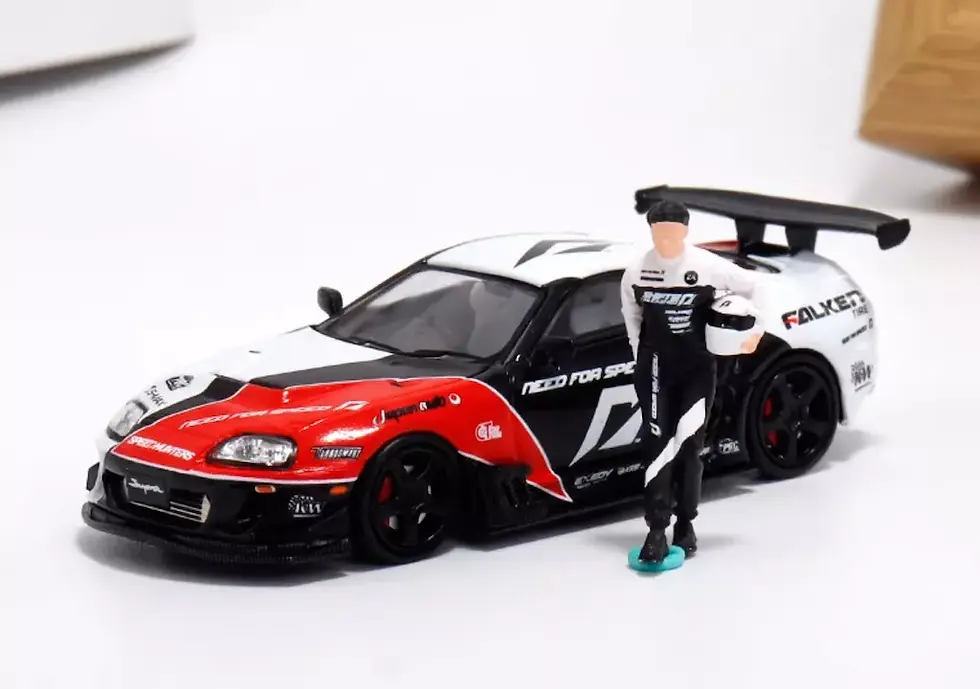 Thumbnail: TOYOTA SUPRA A80Z NEED FOR SPEED WITH FIGURE 1/64 DIECAST CAR BY GDO HUNTER