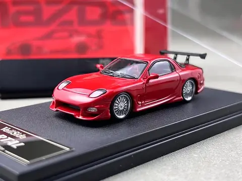 MAZDA RX-7 VEILSIDE RED 299 PCS 1/64 SCALE DIECAST CAR MODEL BY