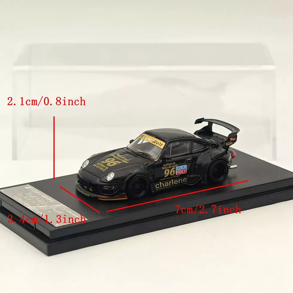 Thumbnail: PORSCHE RWB 993 CHARLENE BLACK LOW TAIL 1/64 SCALE DIECAST CAR BY STREET WARRIOR