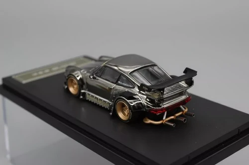 PORSCHE RWB 930 STELLA ARTOIS ELECTROPLATED BLACK 1/64 DIECAST CAR