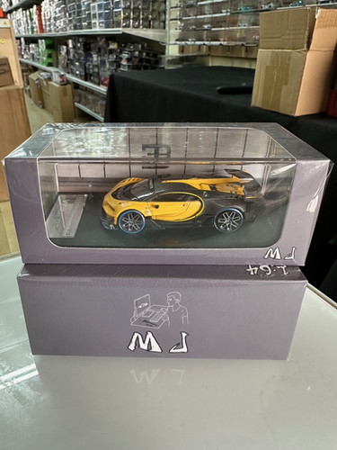 BUGATTI VISION GRAN TURISMO VGT YELLOW 1/64 SCALE DIECAST CAR