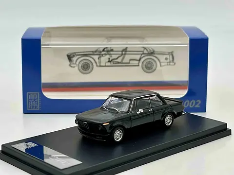 BMW 2002 TURBO BLACK 1/64 DIECAST CAR MODEL BY YS MODELS | JVK Toys
