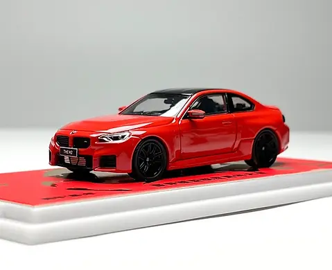 BMW M2 G87 TORONTO RED 1/64 DIECAST CAR MODEL BY HOWIE MODELS